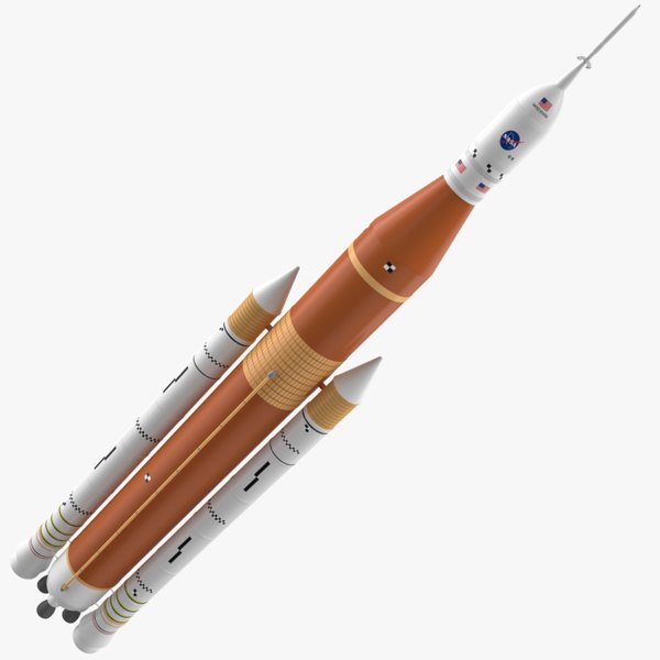 sls block 1 rocket 3D model