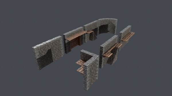 set wall castle 3D