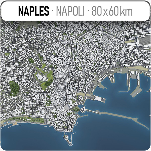 3D model naples surrounding area -