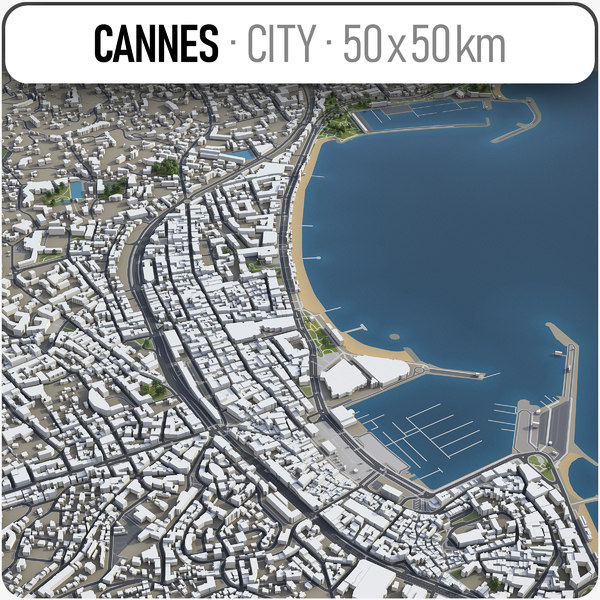 3D cannes surrounding area -