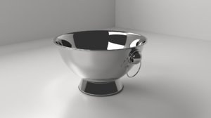 3D champagne bowl model