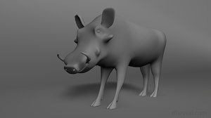 warthog animal 3D model