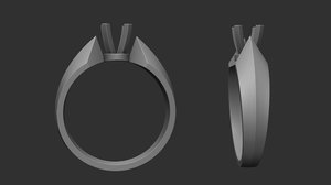 3D jewellery diamond ring modell model