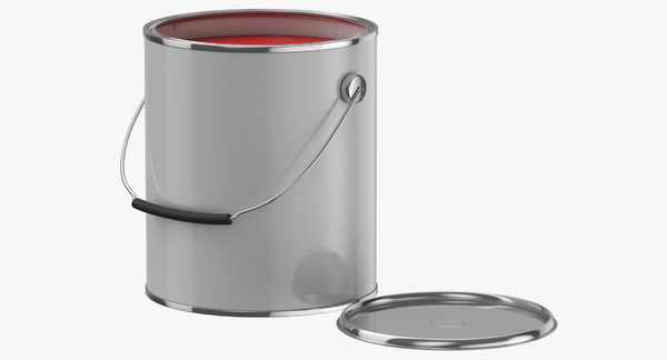 Paint Bucket Open 3d Model Turbosquid 1466826