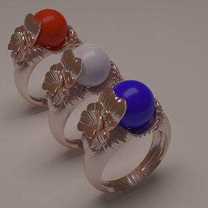 engagement ring 3D model