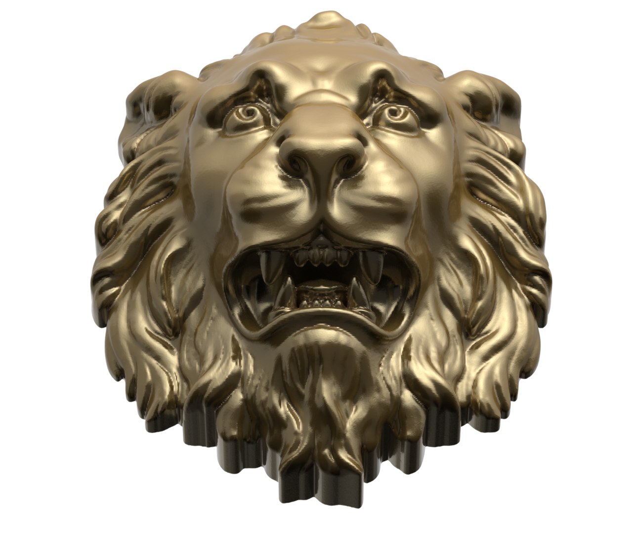 Baroque lion head relief model - TurboSquid 1406269