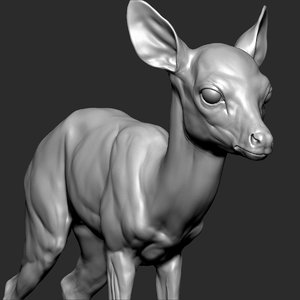 fawn deer small model