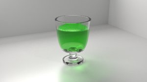 glass goblet liquid model