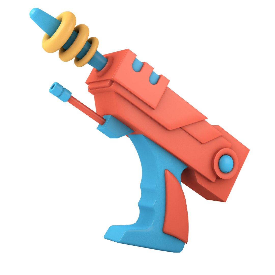 Cartoon laser gun 3D model - TurboSquid 1467745