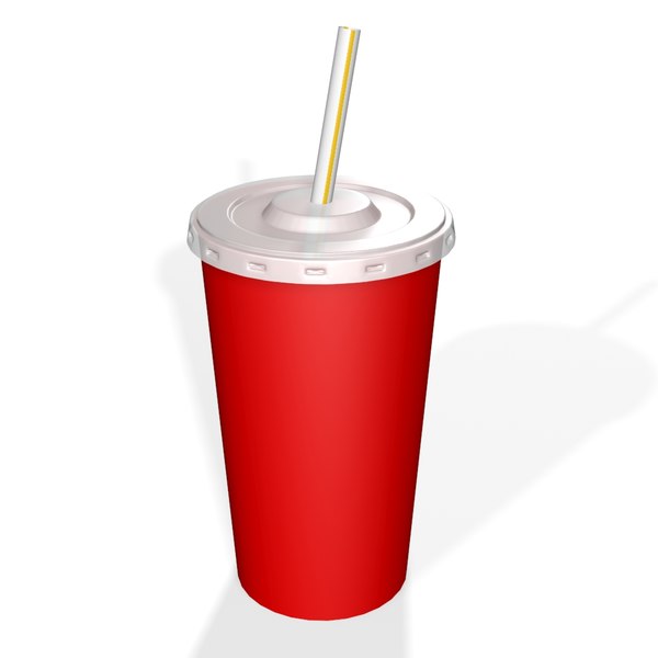 3D soft drink cup plastic model