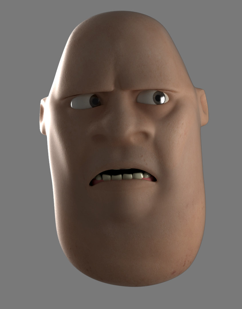 3D rigged cartoon face TurboSquid 1467817