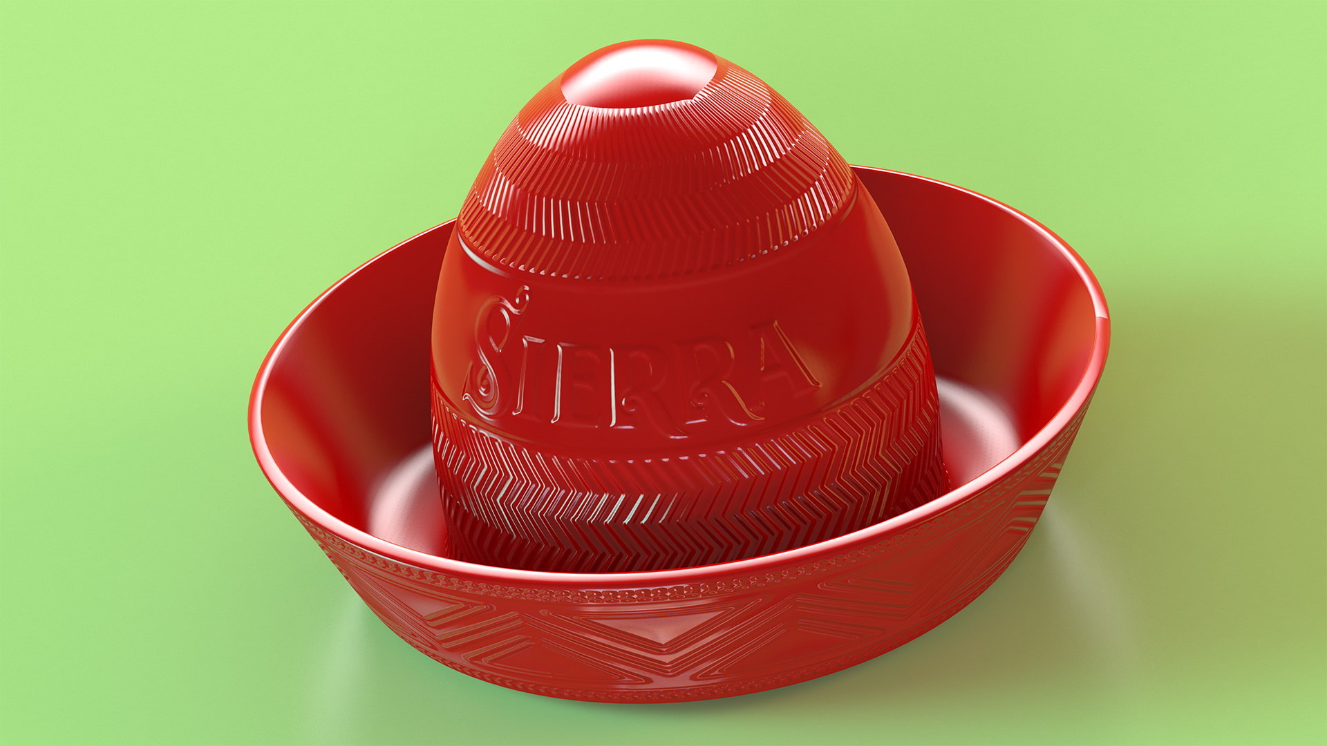3D tequila salt shaker hat model TurboSquid 1468348