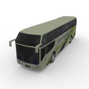 3D cartoon style bus