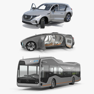mercedes concept cars rigged 3D model