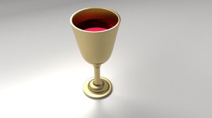 copper goblet liquid 3D