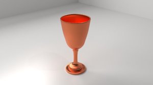 3D copper goblet 2 model