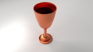3D copper goblet 2 liquid