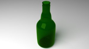 3D wine bottle 5