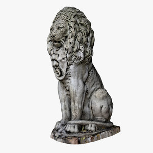 lion statue gargoyle 3D model