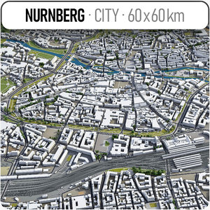 nurnberg surrounding area - 3D model