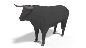 3D bull cartoon model