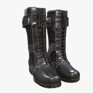 3D military boots model
