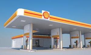 3D petrol station