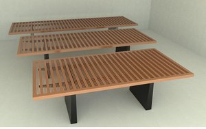 3D parametric dining table model