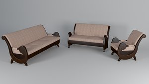 sofa group style 3D model