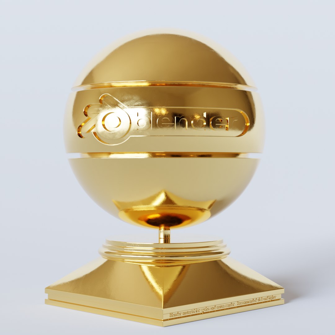 Materials Gold material blender