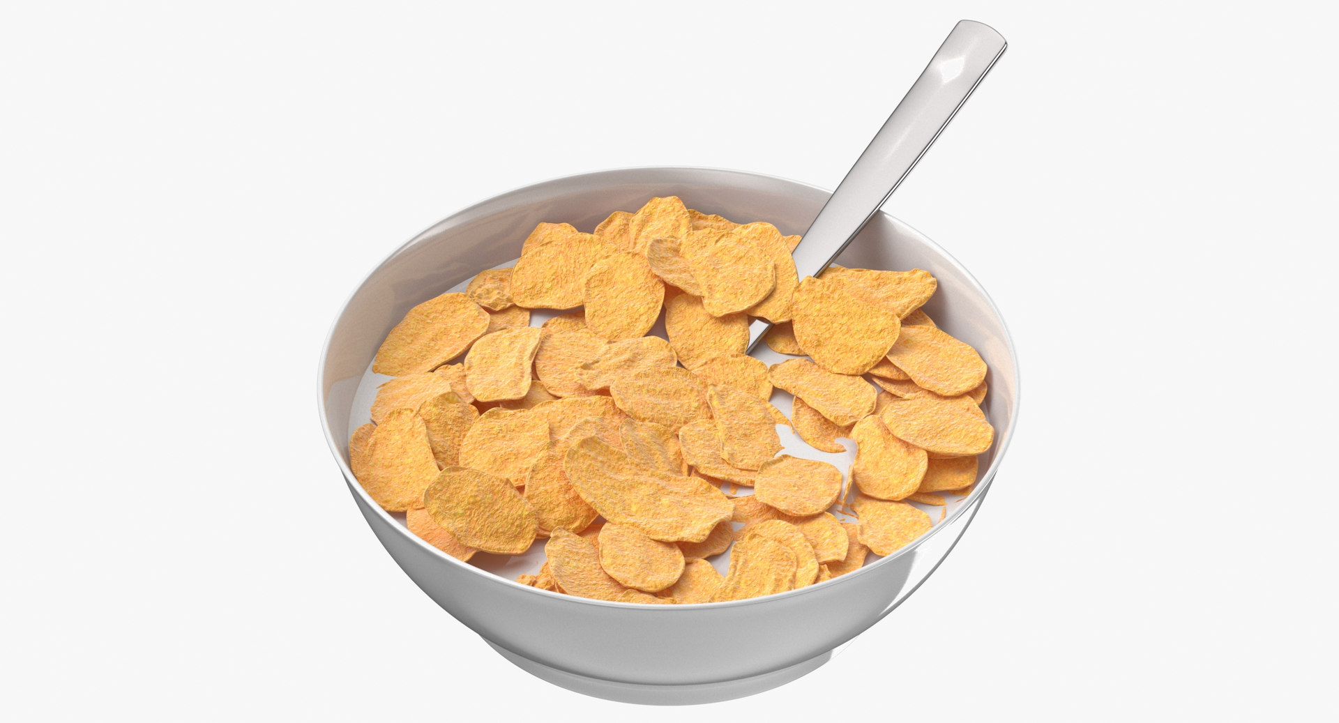 Bowl cereal spoon 3D model TurboSquid 1468634