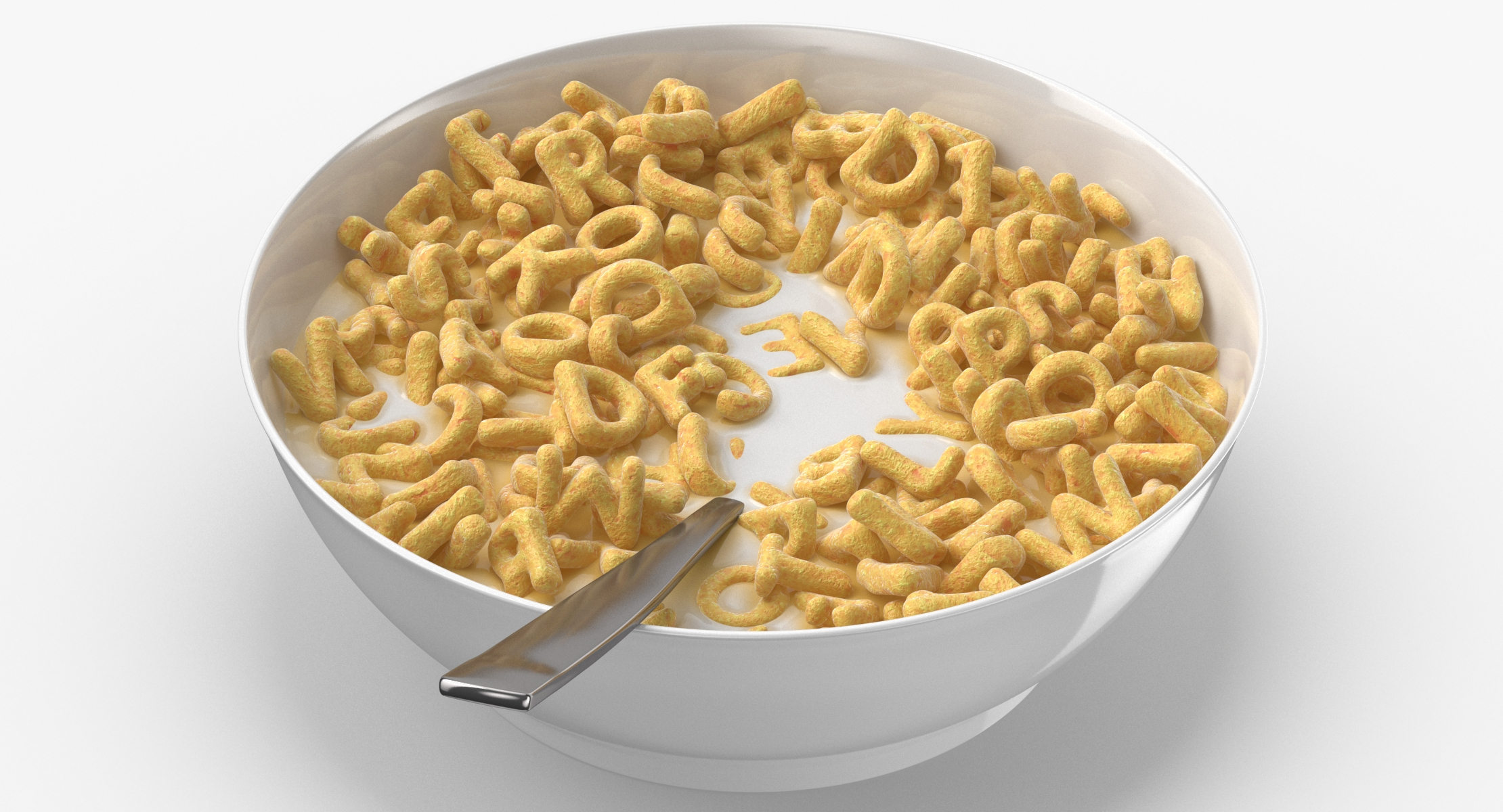 3D 2 bowls cereal spoons model TurboSquid 1498455