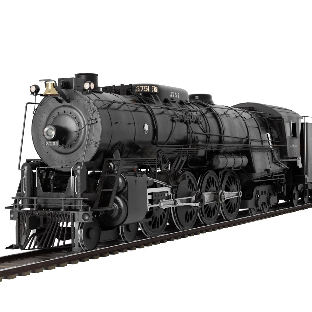 Santa fe steam locomotive model - TurboSquid 1468653