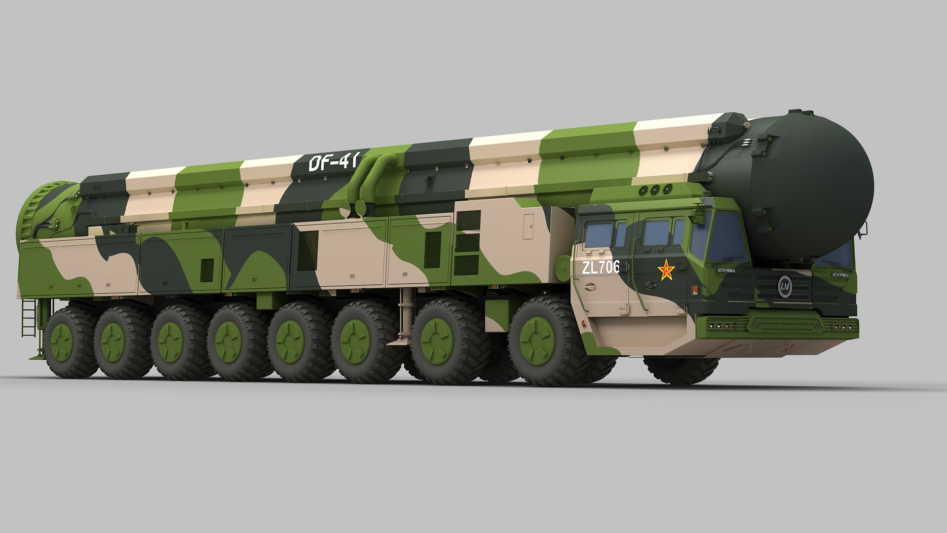 Chinese df-41 missile 3D model - TurboSquid 1468656