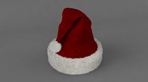 realistic christmas hat 3D model