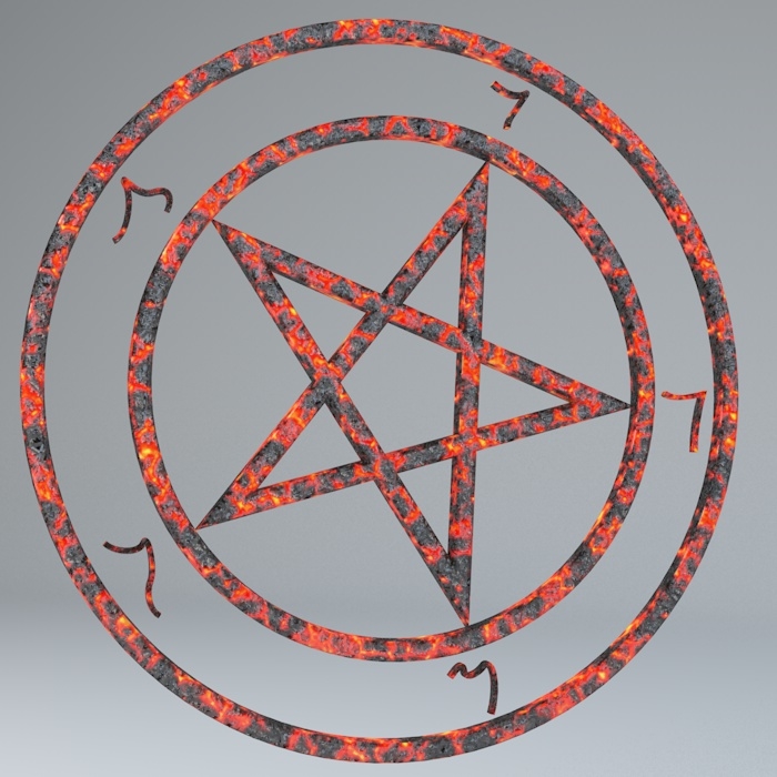 恶魔五角星3d模型