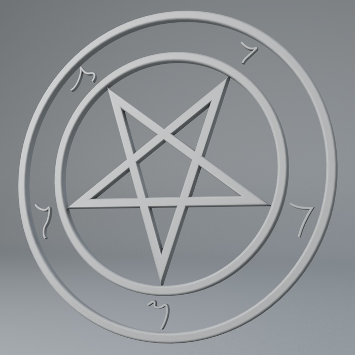 恶魔五角星3d模型