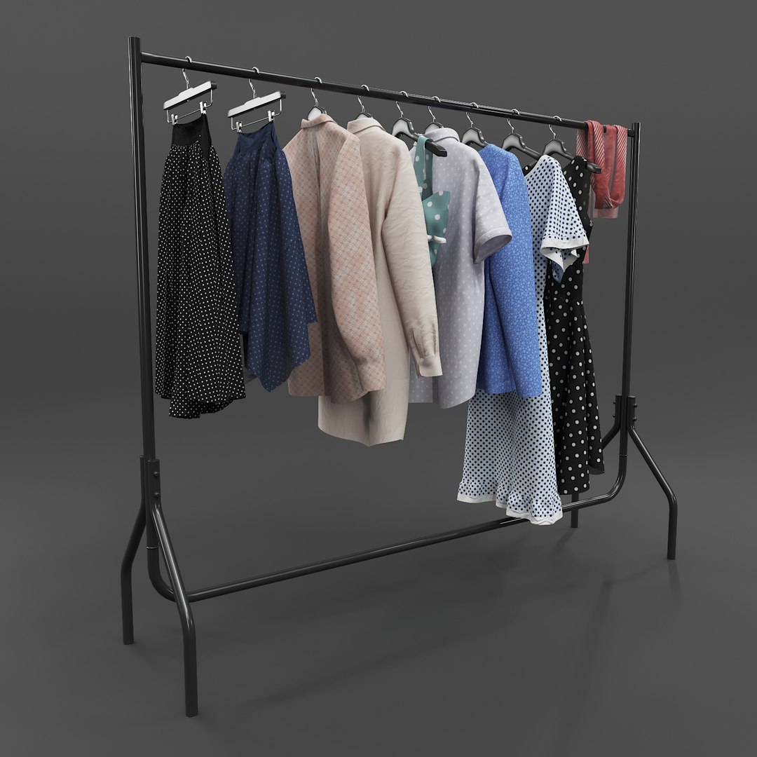 Set Casual Clothes Hanger 3D Model - TurboSquid 1469100