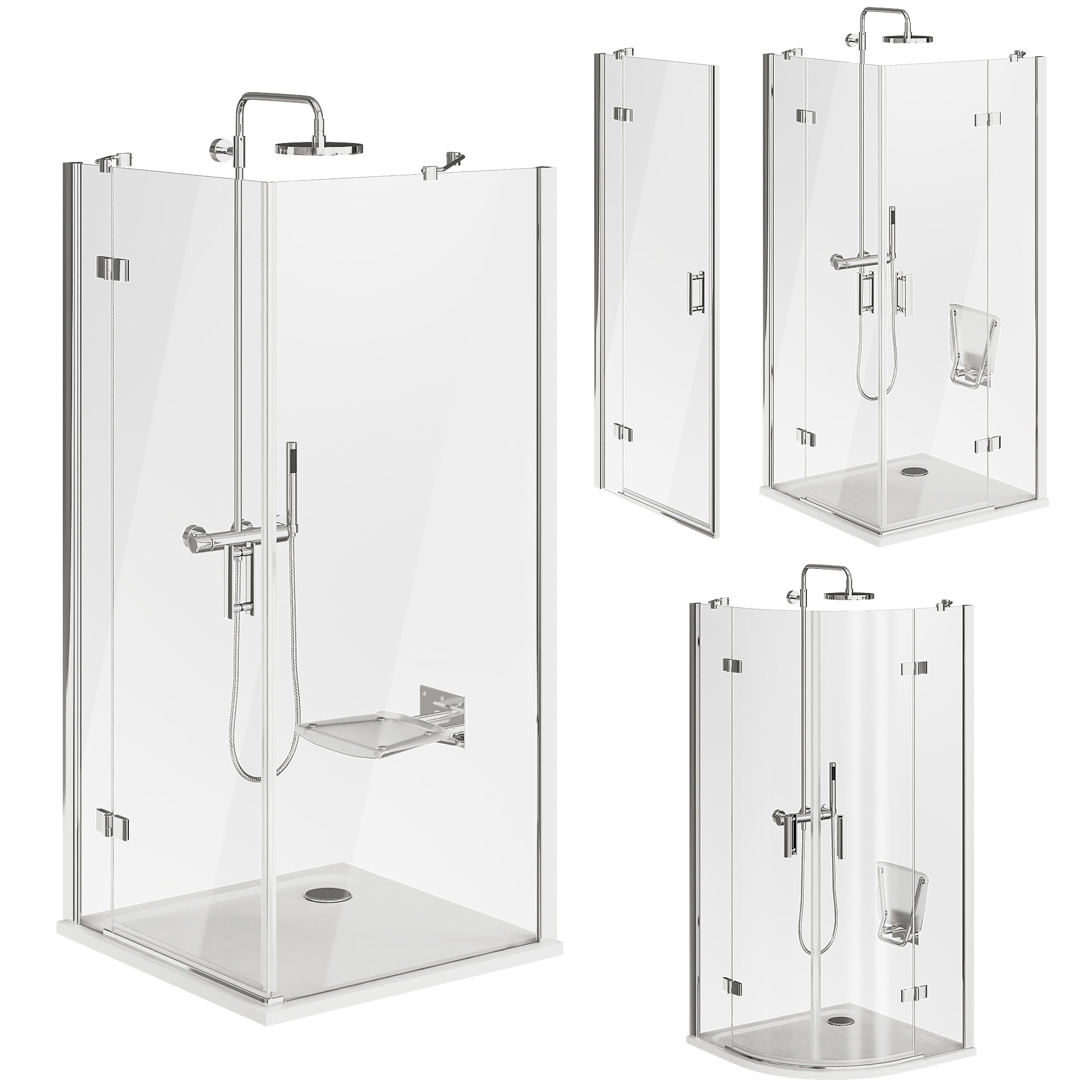 Shower Cabins Smartline 3d Model Turbosquid 1450320