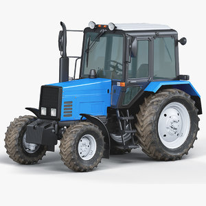 farm tractor mtz 3D model