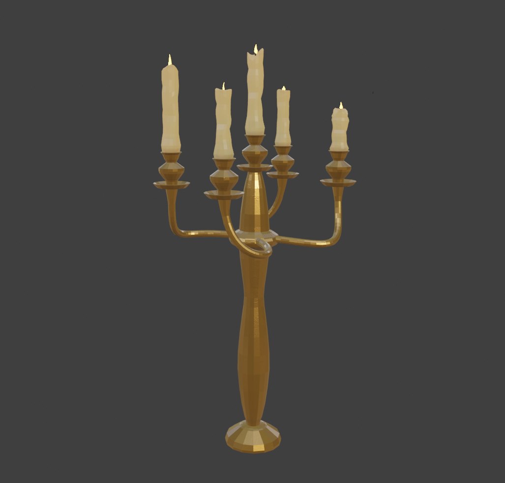 3D stylized candelabra model TurboSquid 1469260