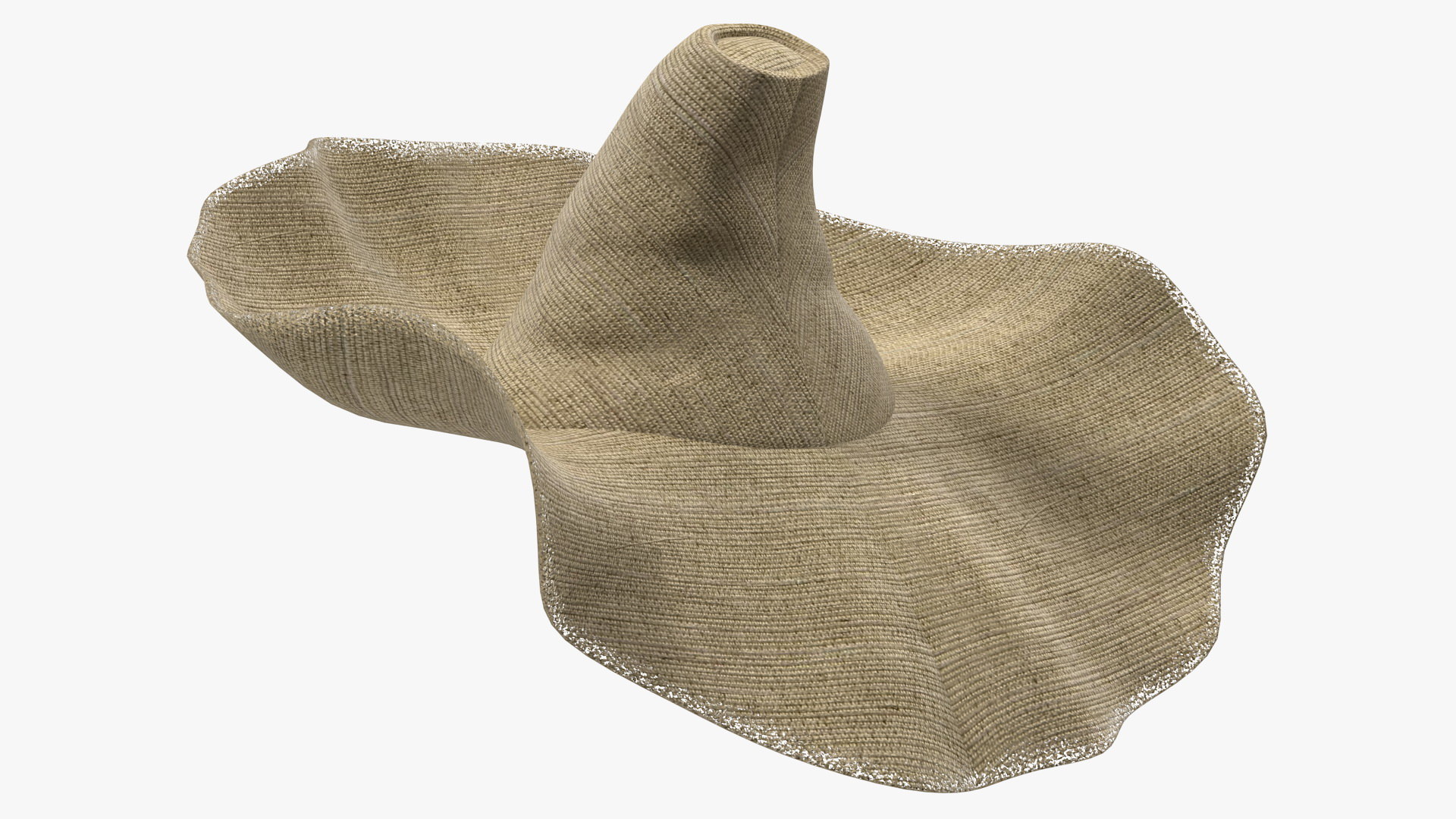 Wide brim straw hat 3D - TurboSquid 1469614