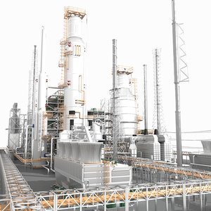 oil refinery 3D model