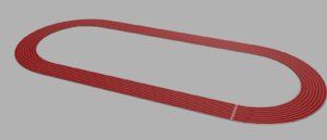 3D oval track