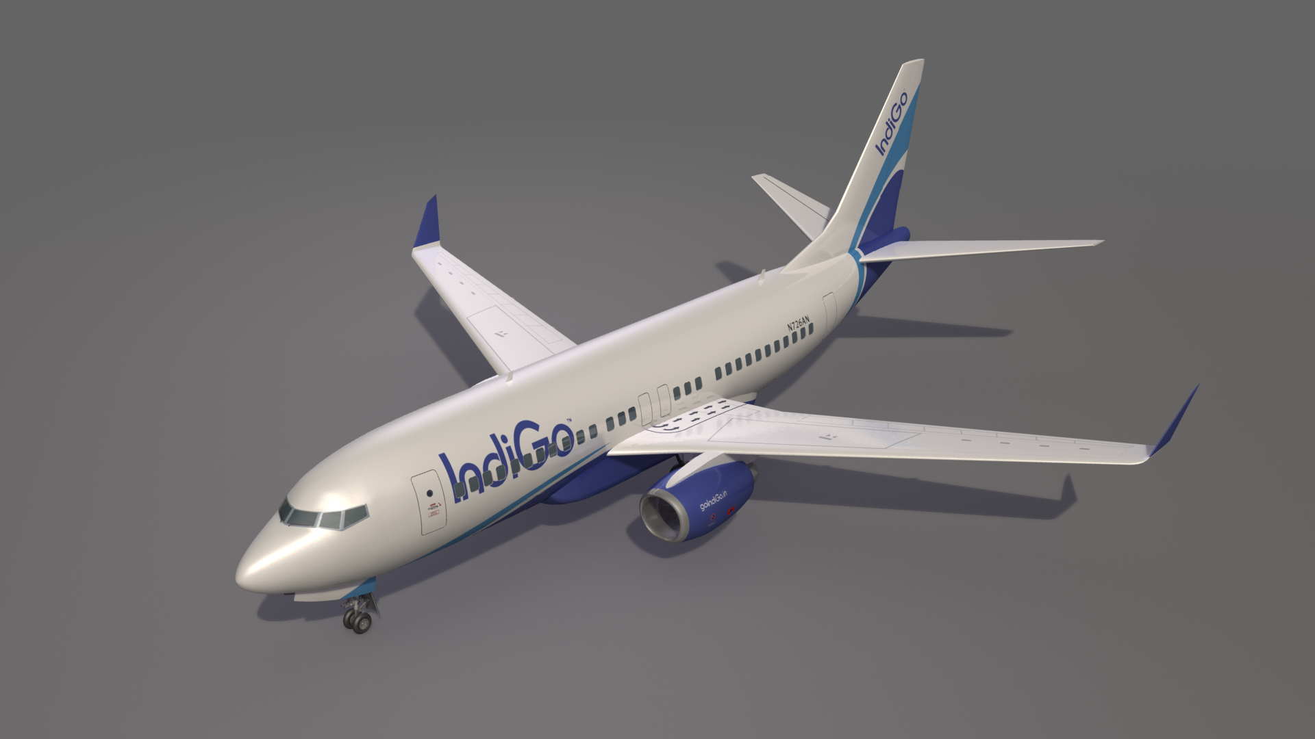 Indigo airplane 3D model TurboSquid 1469494