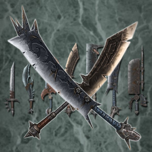 swords weapons 3D model