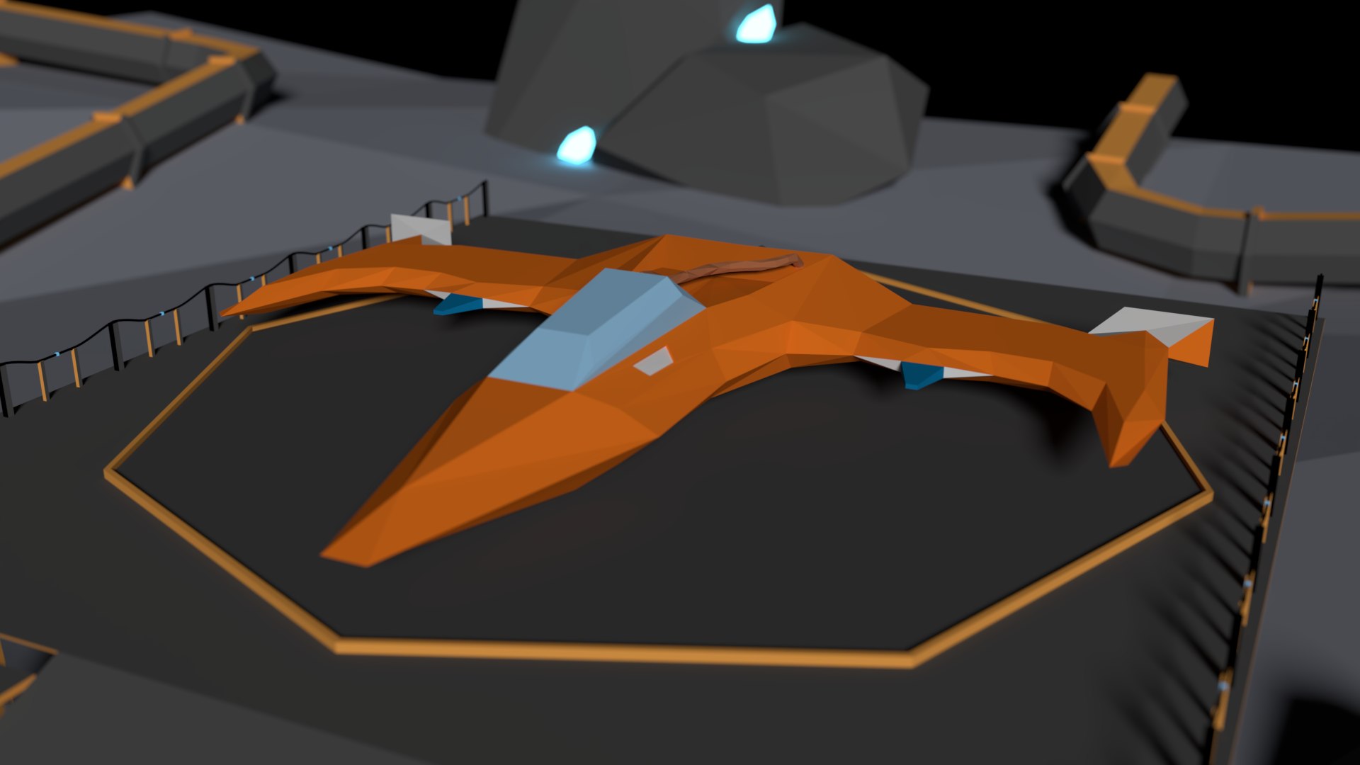 Blender spaceship 3D model TurboSquid 1469541