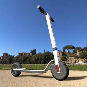3D electric scooter 050 faceted model