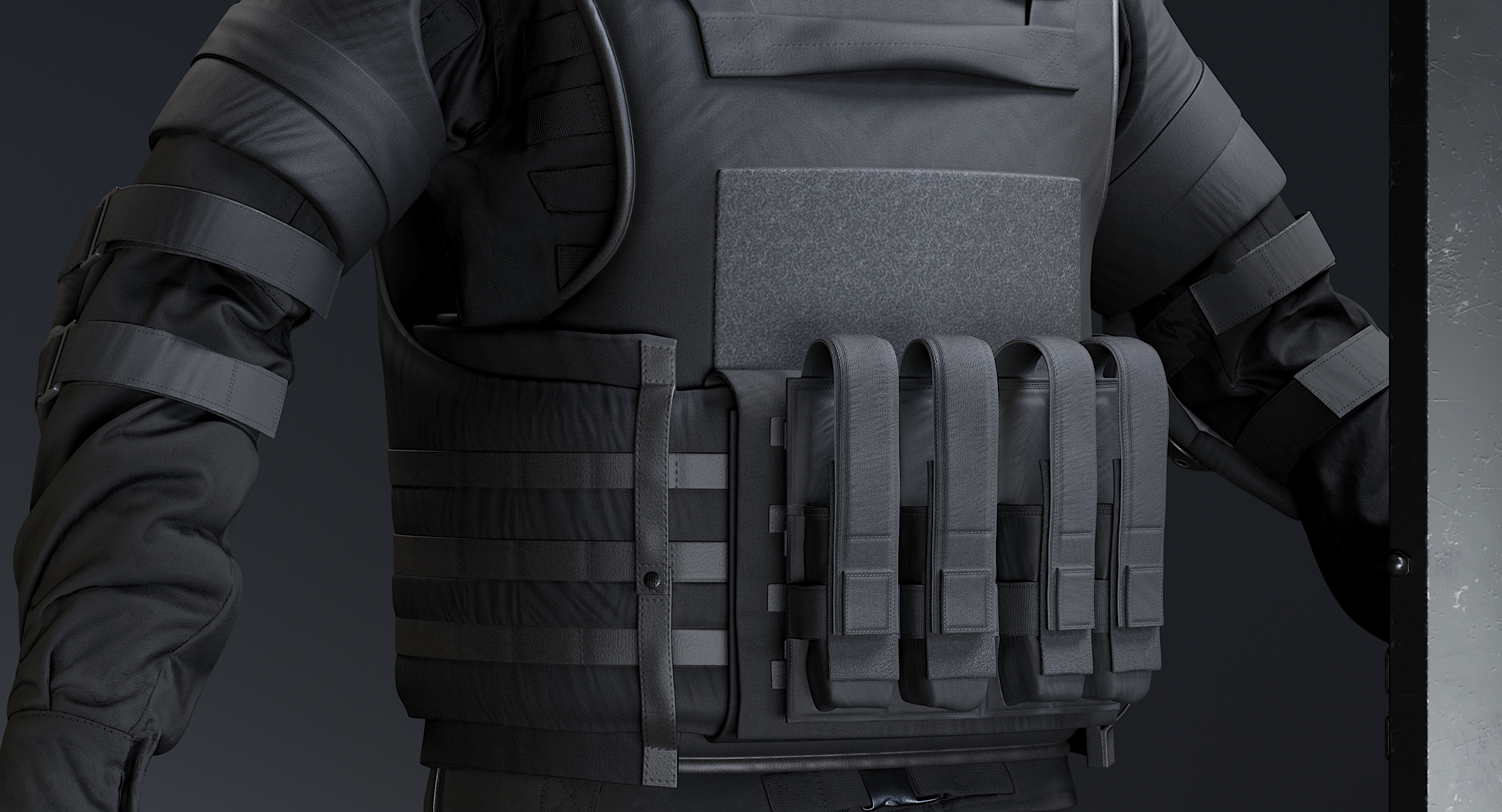 3d model uniform swat man