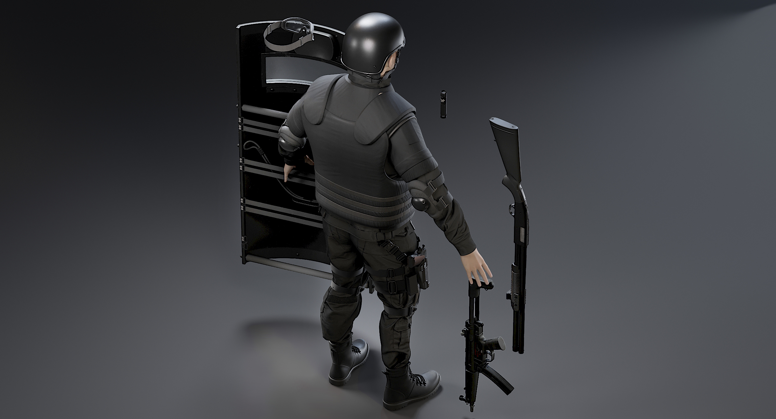 3d model uniform swat man
